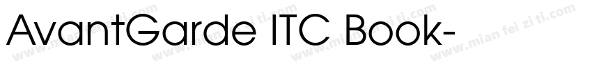 AvantGarde ITC Book字体转换
